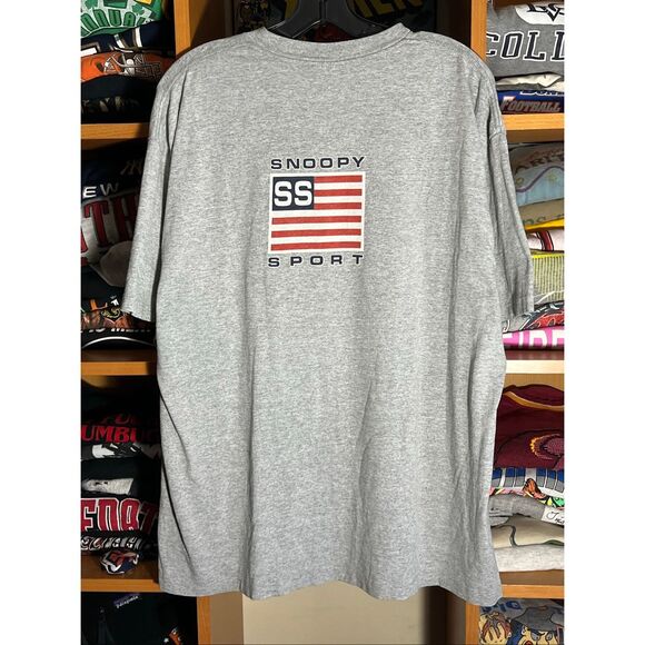 Vintage 90s Peanuts Snoopy Sport Double Sided Tee - Picture 3 of 5